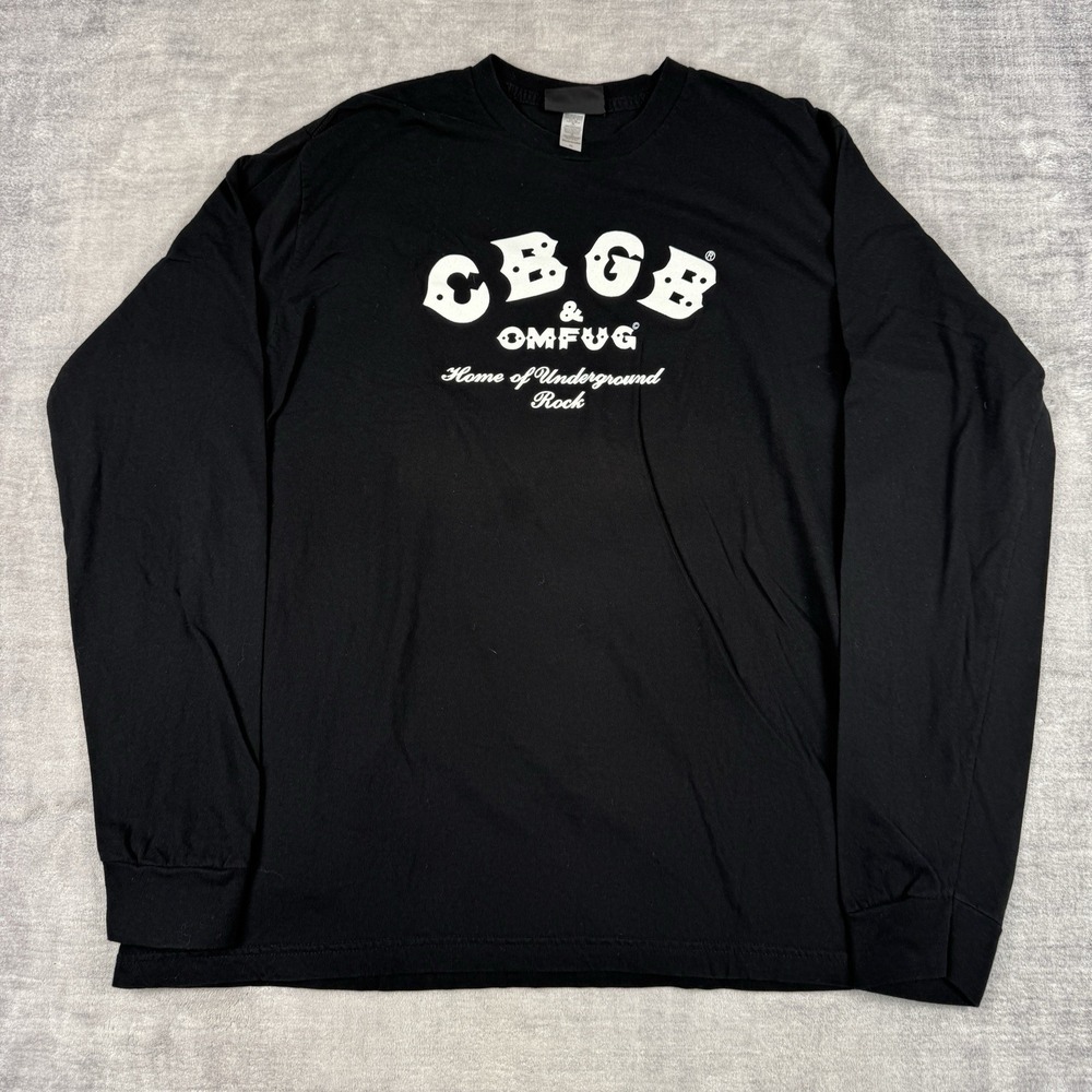 CBGB Shirt Men's XL Black OMFUG Long‎ Sleeve Vtg New York Underground Punk Rock